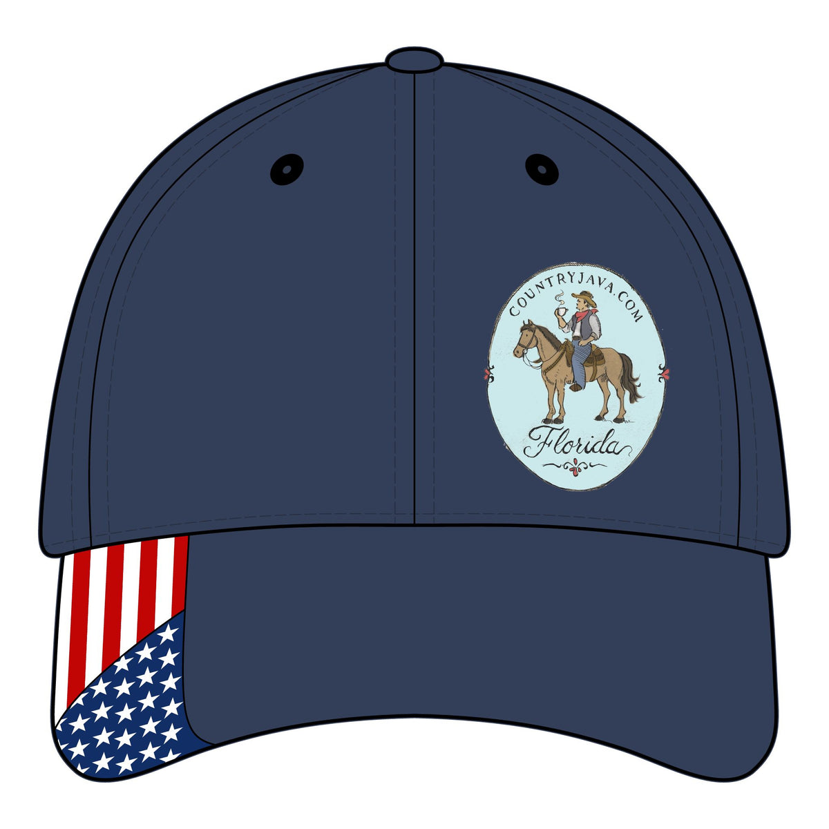 Country Java USA Flag Mesh Cap