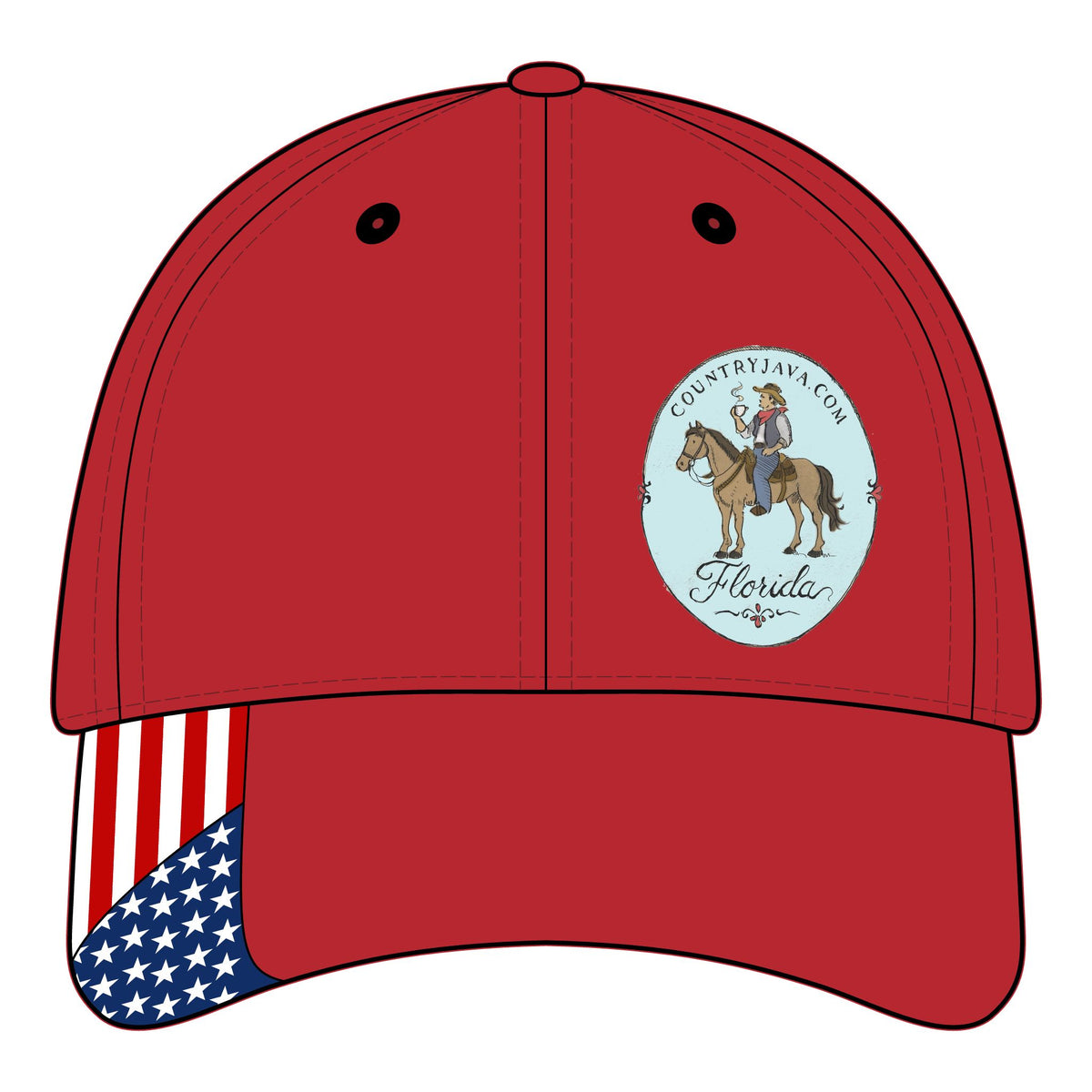 Country Java USA Flag Mesh Cap